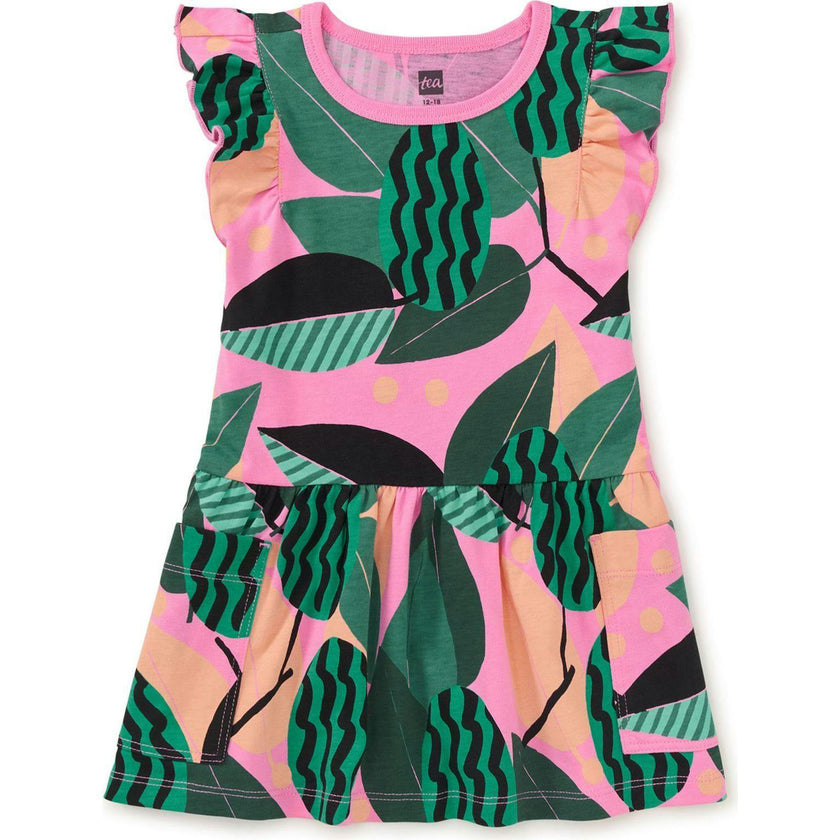 Flutter Sleeve Pocket Dress 2.0, Pink