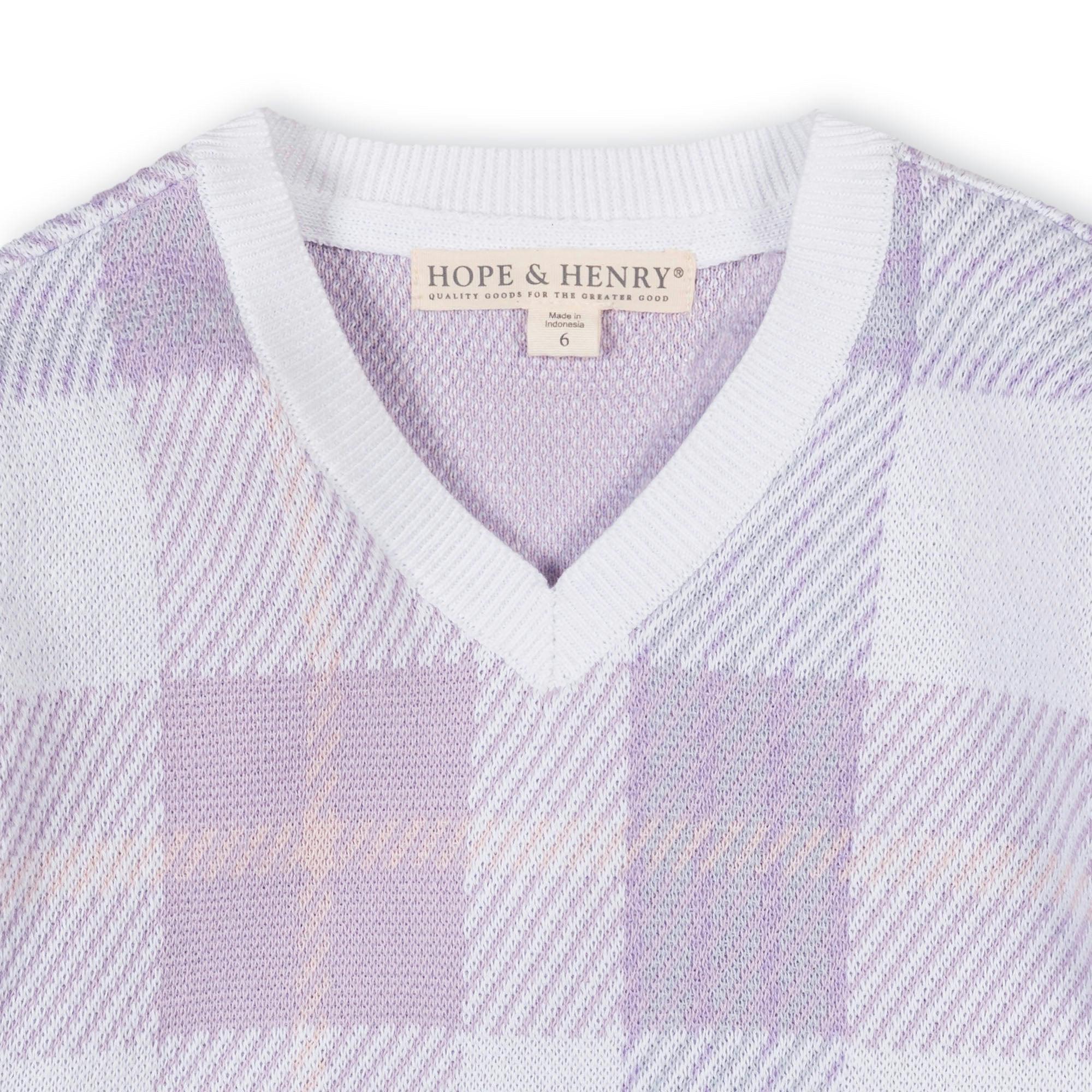 Organic V-Neck Intarsia Sweater