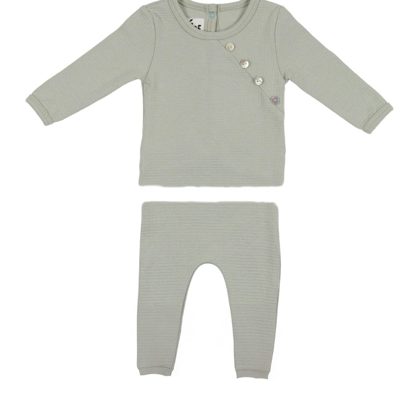 Boys Quilted Waffle 2-Piece Loungewear Set