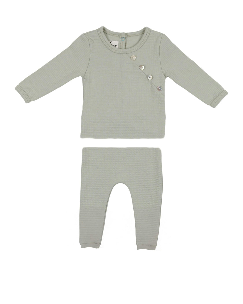 Boys Quilted Waffle 2-Piece Loungewear Set