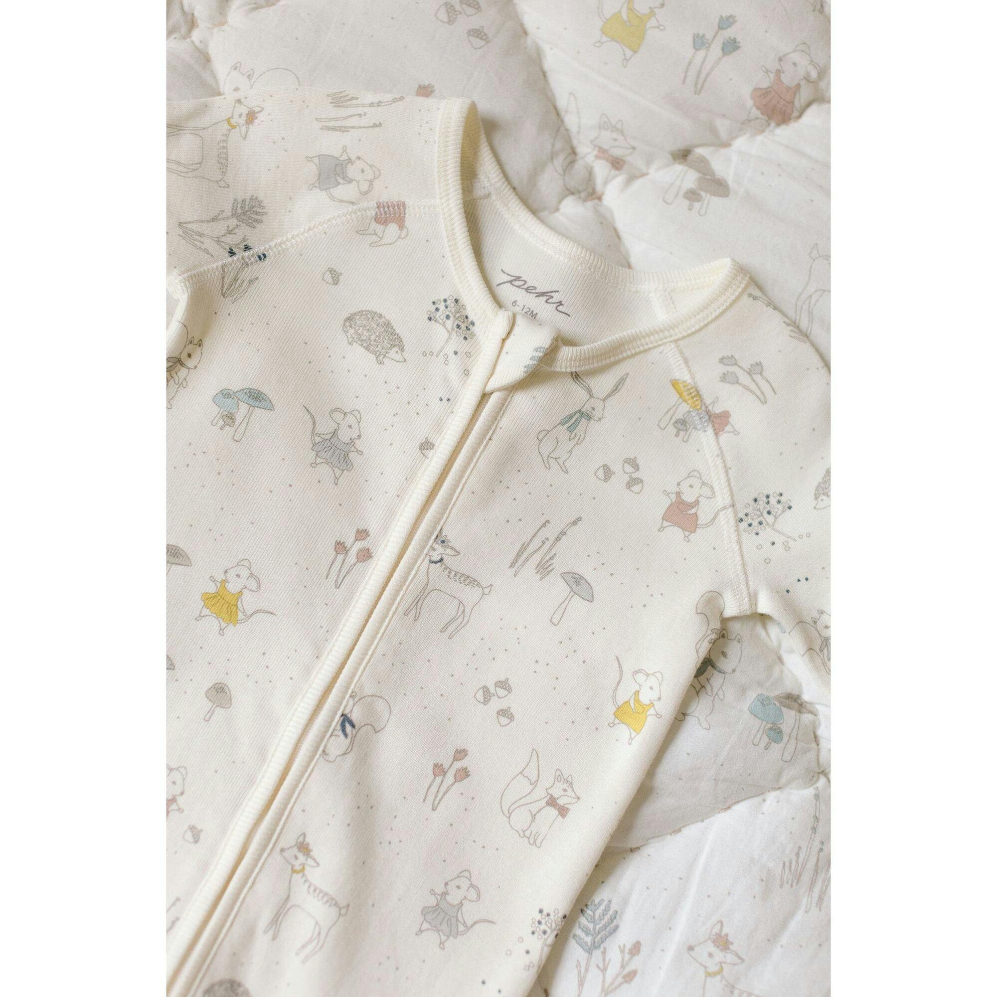 Ribbed Baby Sleeper, White