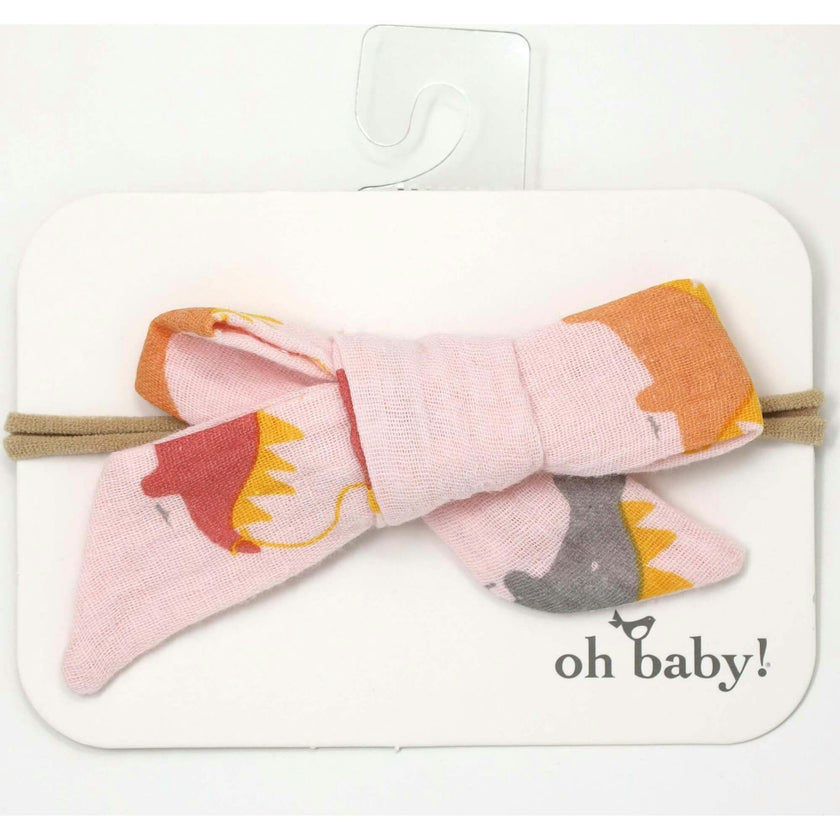 Stegosaurus Party Schoolgirl Bow Nylon Headband