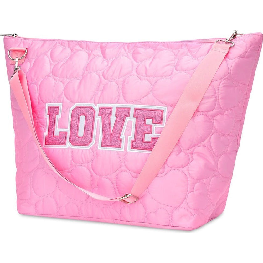 Love Heart Puffy Weekender Bag