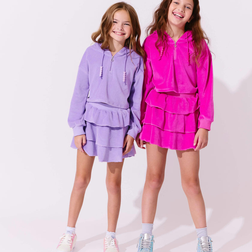 Happy Velour Set Hot Pink