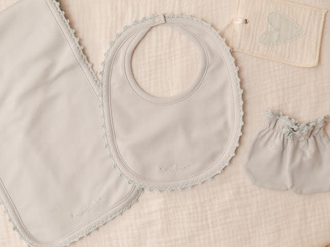 Bib/Mittens/Burp Cloth Set