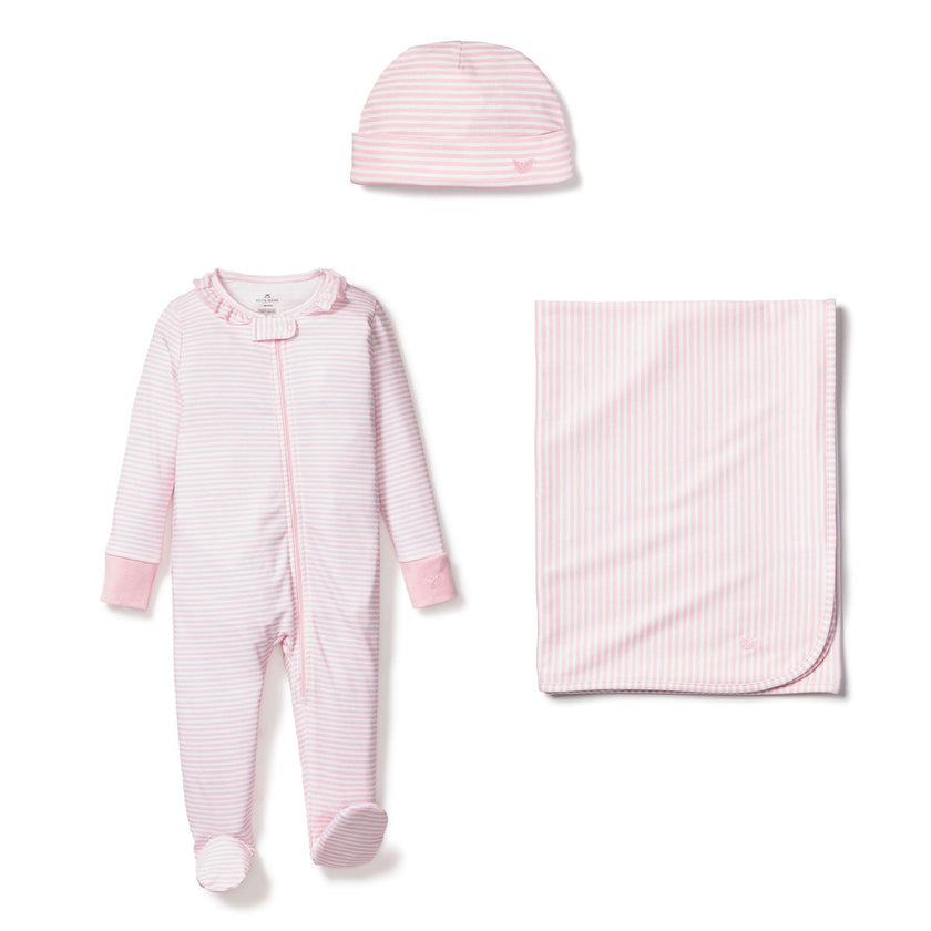 Welcome Home Baby Set - Pink Stripe
