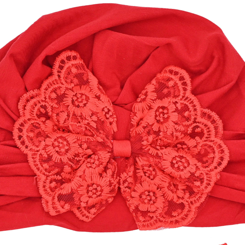 Lace Bow Hat & Sock Gift Set
