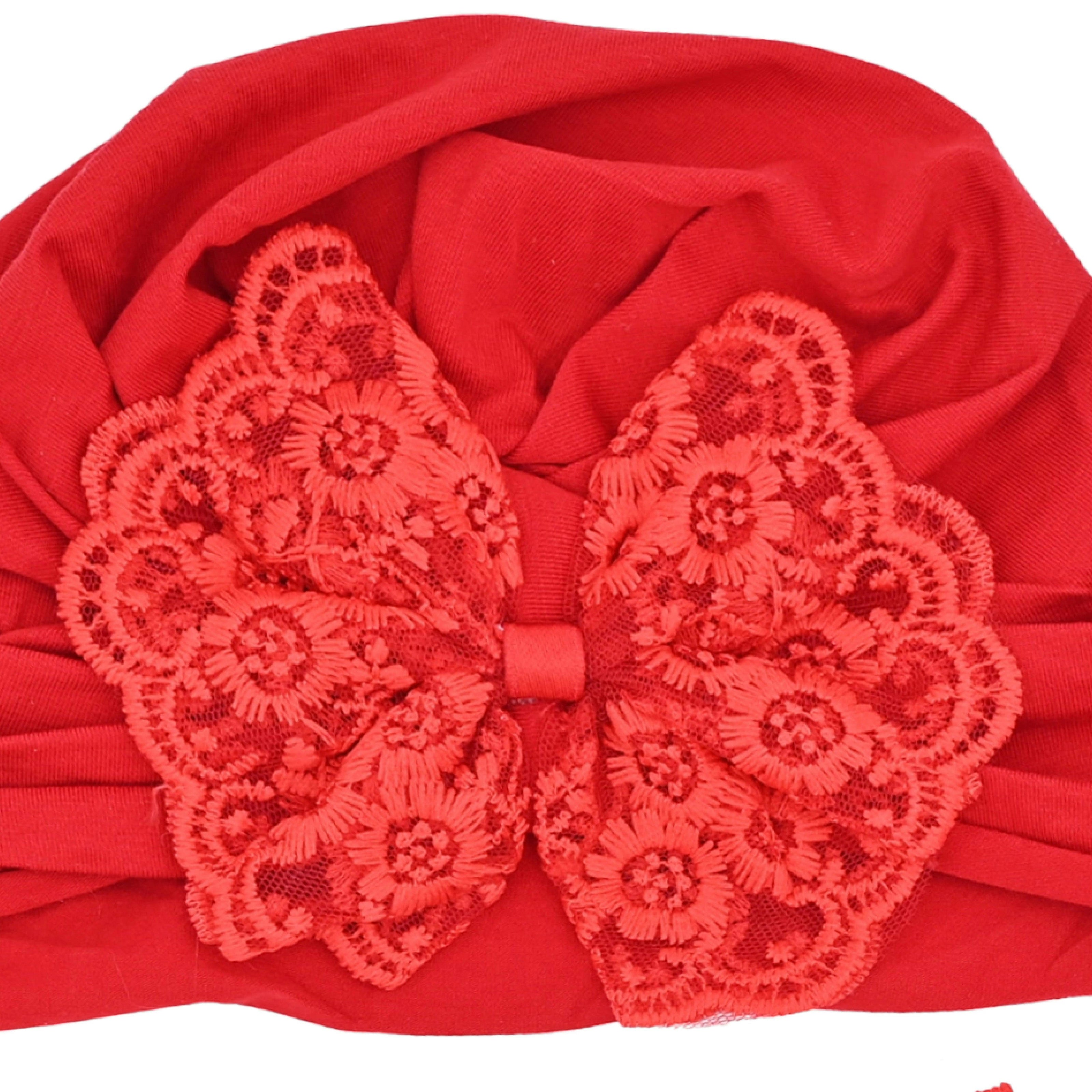 Lace Bow Hat & Sock Gift Set