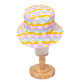 Reversible Bucket Hat – Happy Daisy Stripes