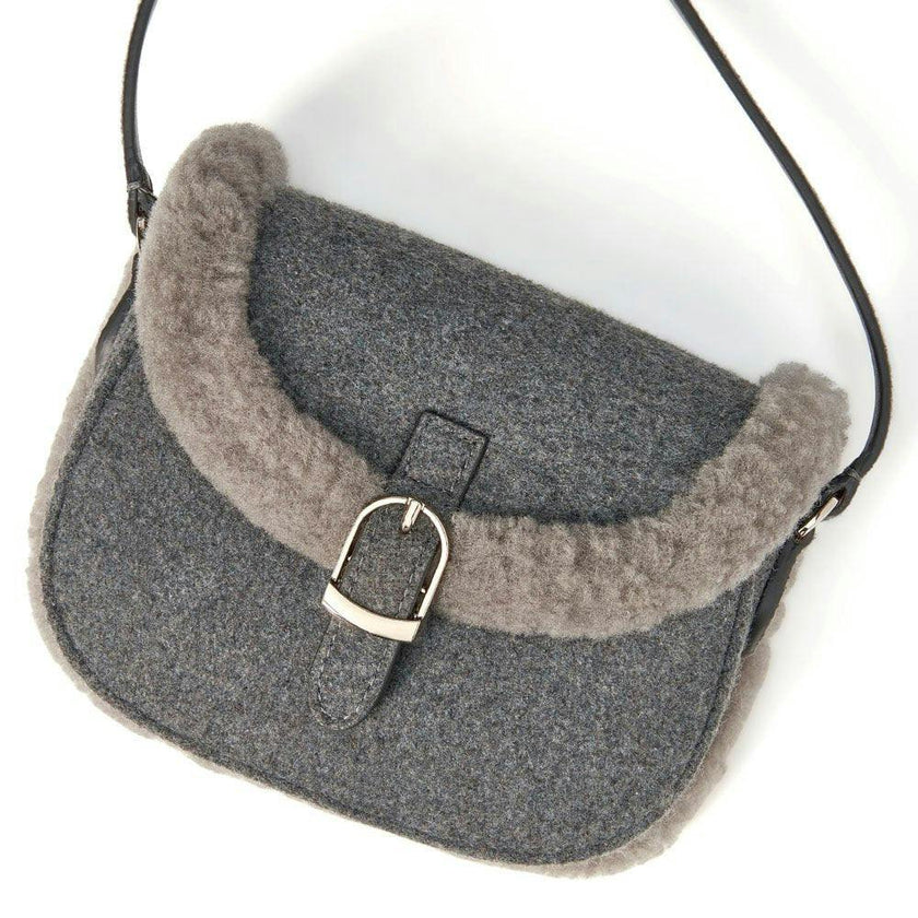 Shae Wool Crossbody Buckled Bag