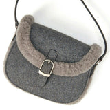 Shae Wool Crossbody Buckled Bag