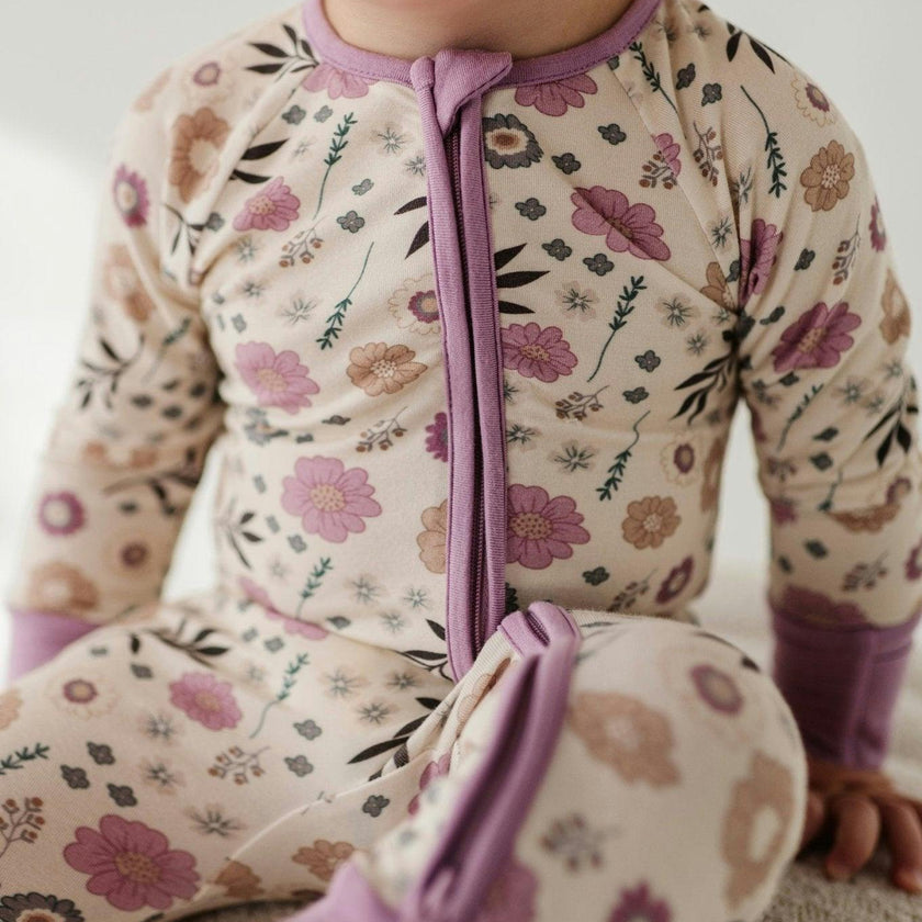 Long Sleeve Zip Romper Hair Bow