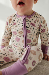 Long Sleeve Zip Romper Hair Bow