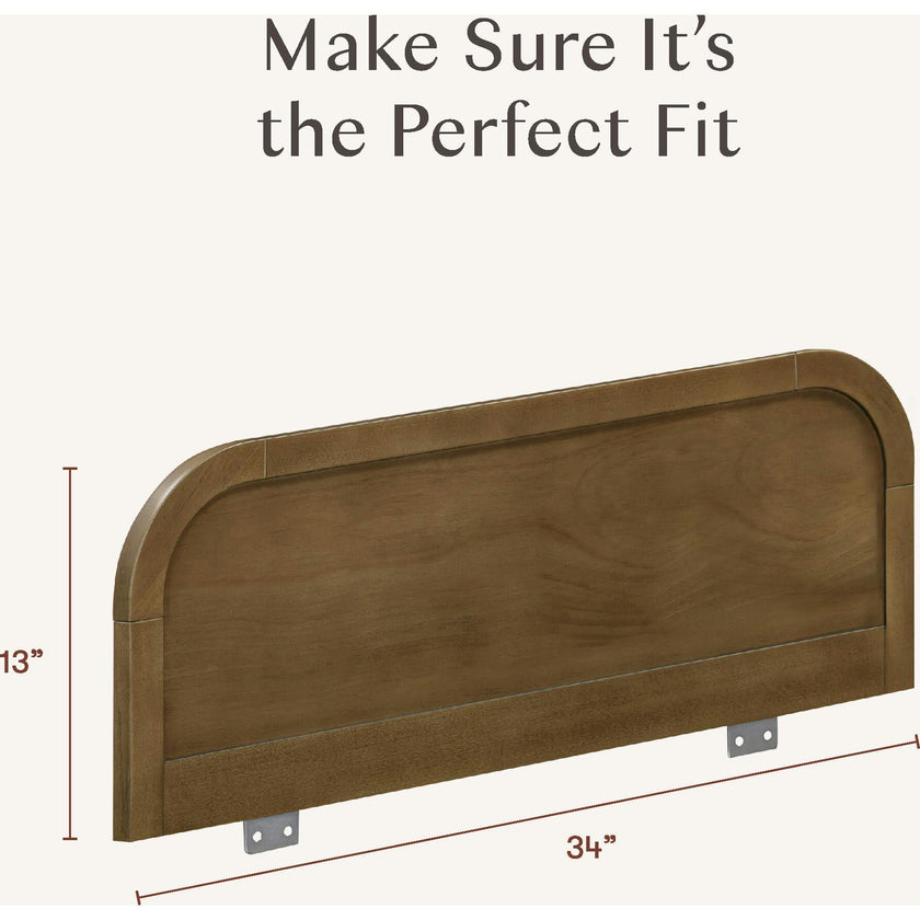 Twin/Full Bed Guardrail in Natural Walnut