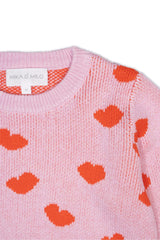 Love Hearts Jumper | Bubble Gum