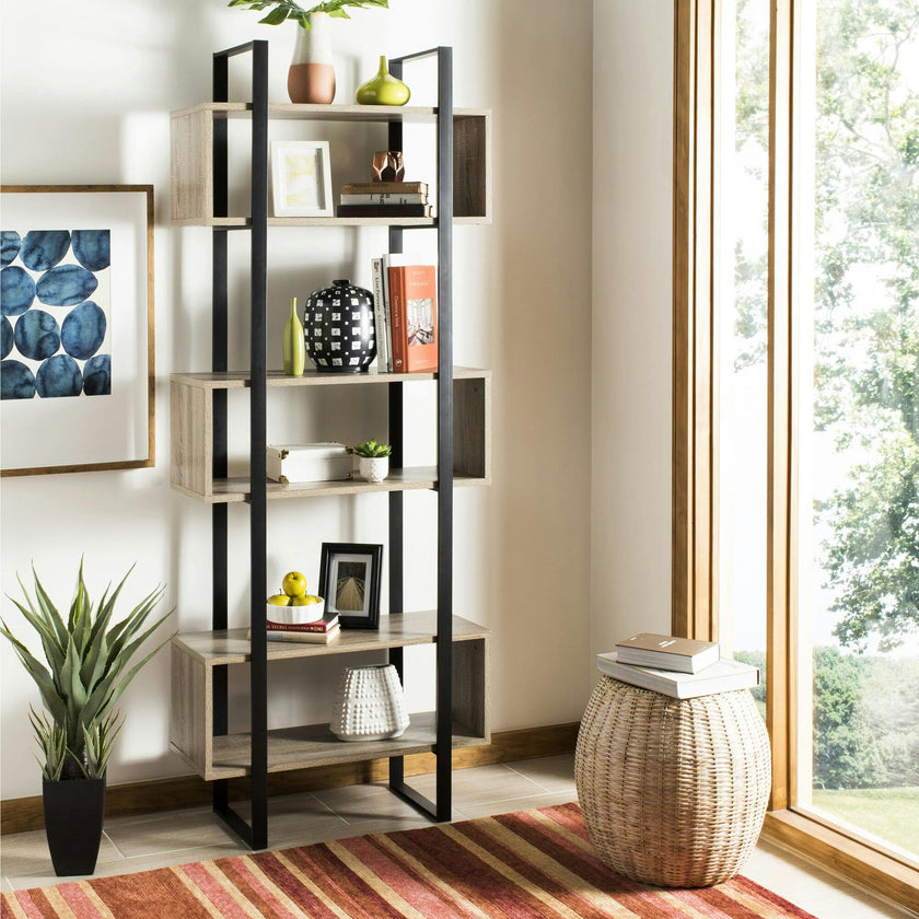 Adhara Retro Mid-Century Wood Etagere