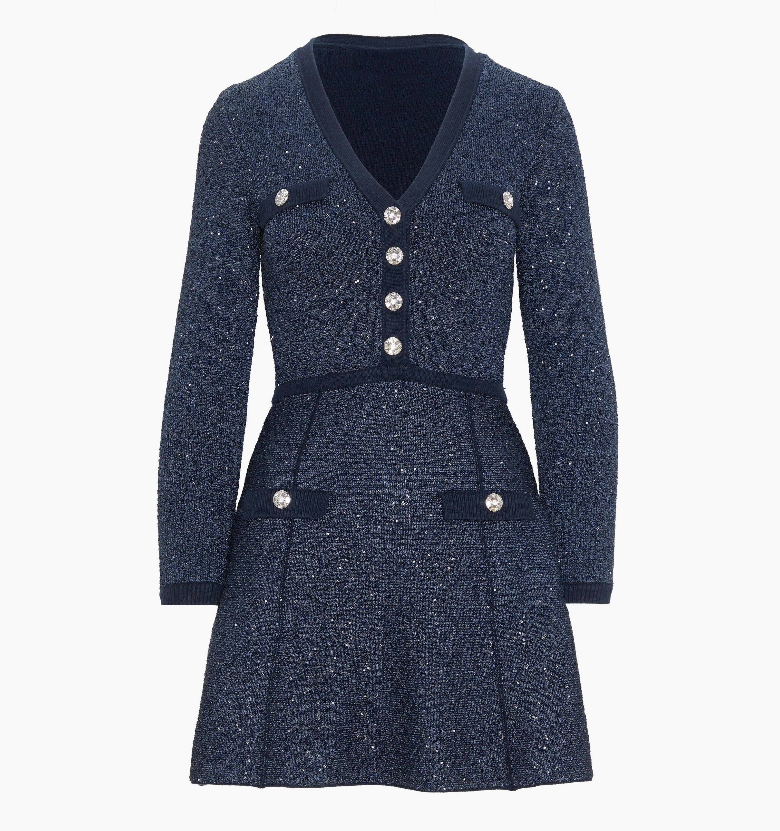 The Lana Dress - Navy Sequin