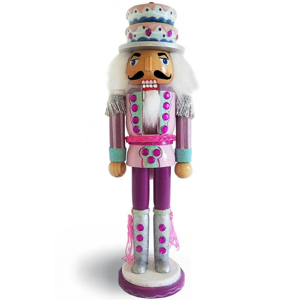 Cupcake Nutcracker with Candy Cane, 12 Inch