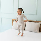 Long Sleeve Pajamas in Oat