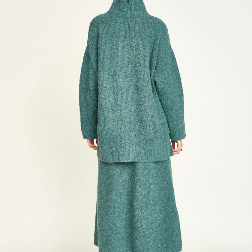 Salida Boucle Turtleneck in Spruce
