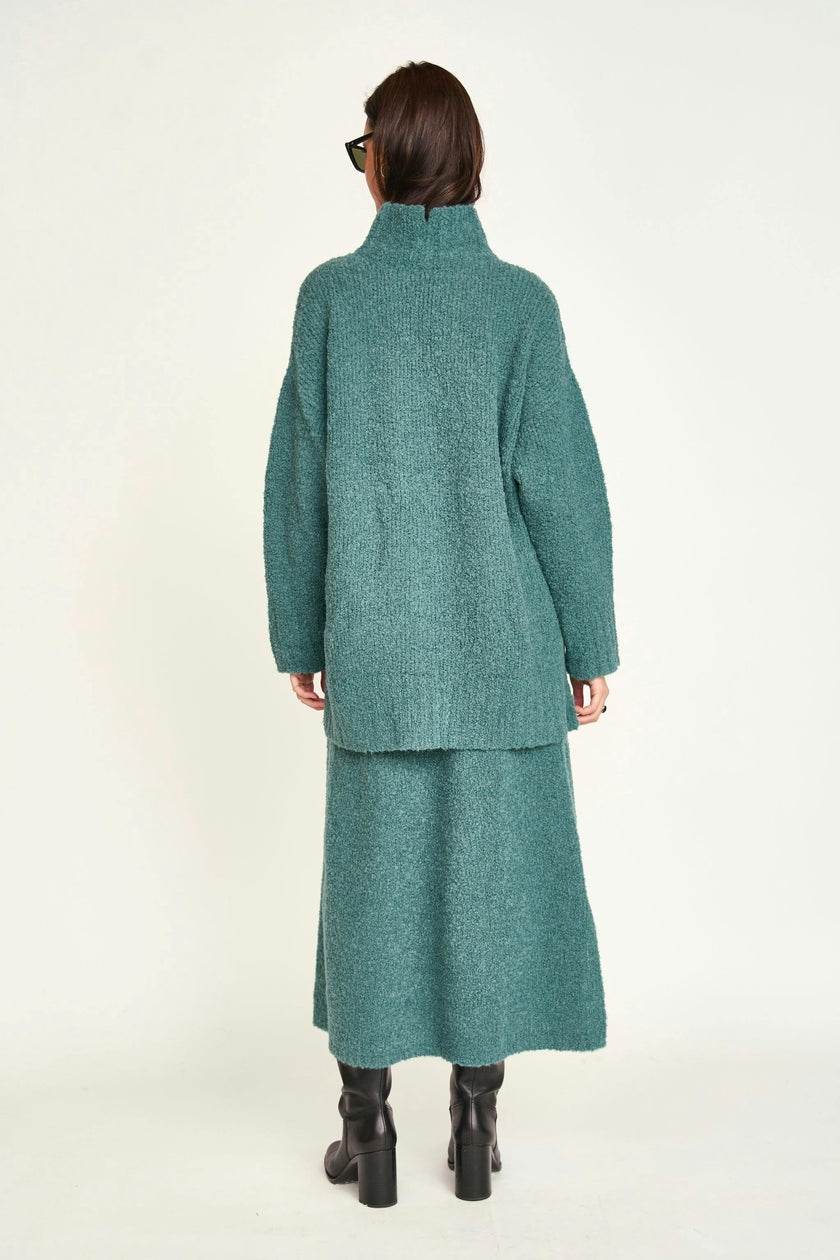 Salida Boucle Turtleneck in Spruce