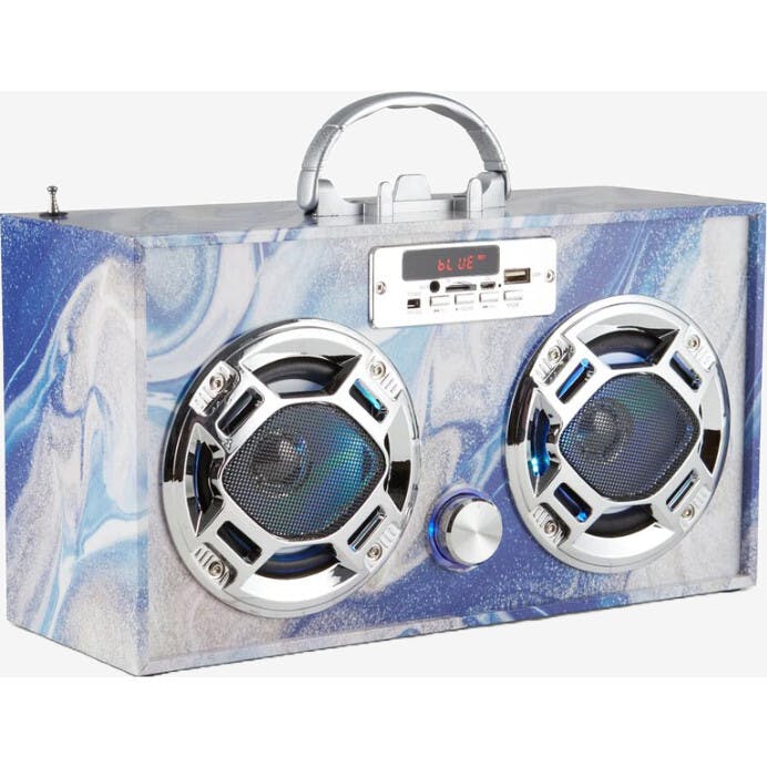 Blue Swirl Boombox & Bluetooth Speaker