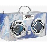 Blue Swirl Boombox & Bluetooth Speaker