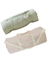BLOOMERE Nap Mat Set (Green Gingham Pink Bag)