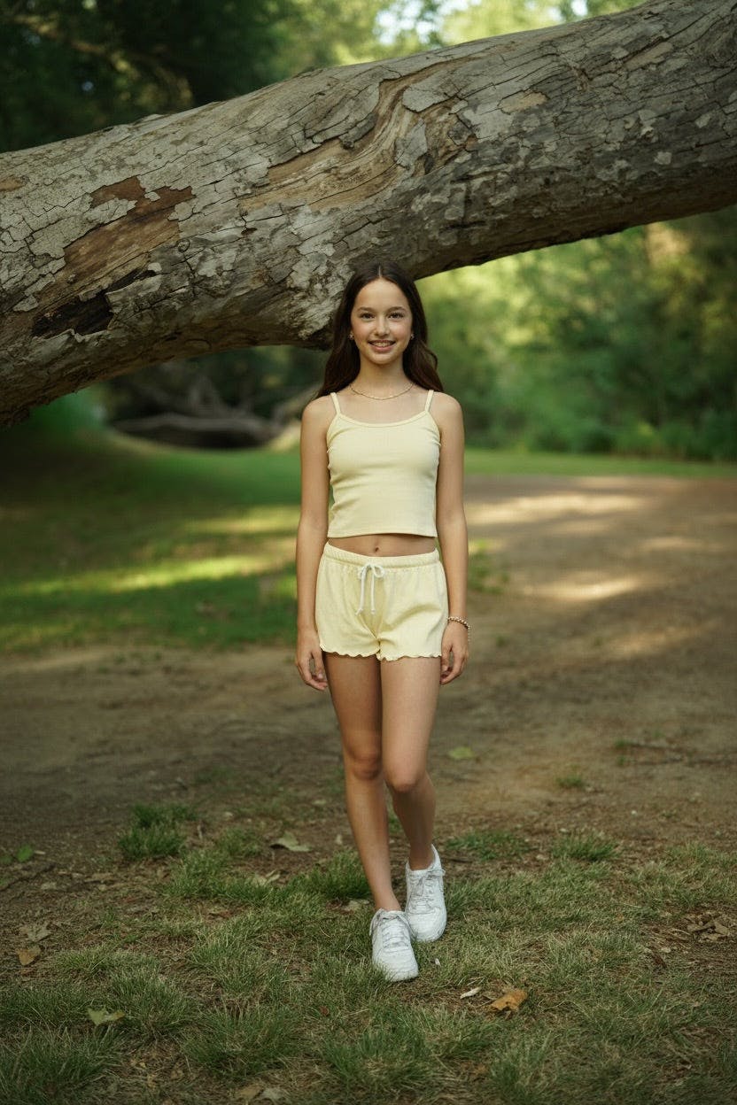 Girls Pointelle Lounge Shorts