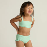 girls gustavia gingham bandeau bikini and swim shorts