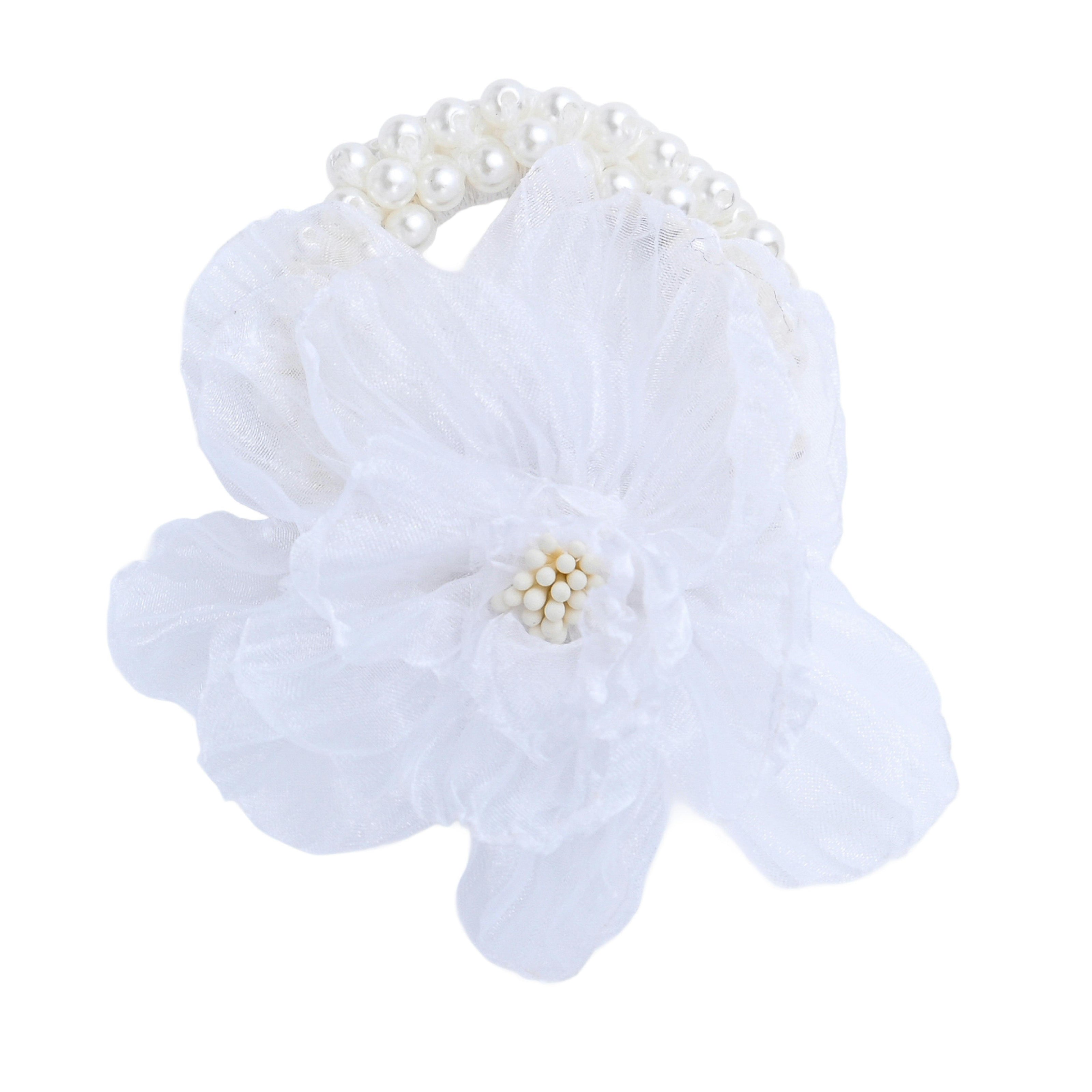 Pearl Blossom Scrunchie Set