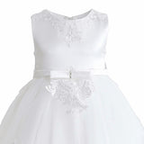 White Azalina Satin Tulle Dress