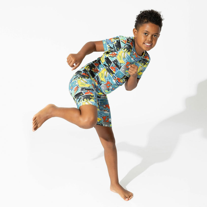 Justice League Heroes Bamboo Kids Pajama Short Set