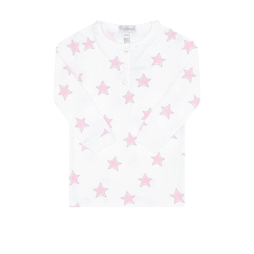 Pink Stars Print Pajama