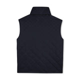 Navy Quilted Hooded Vest