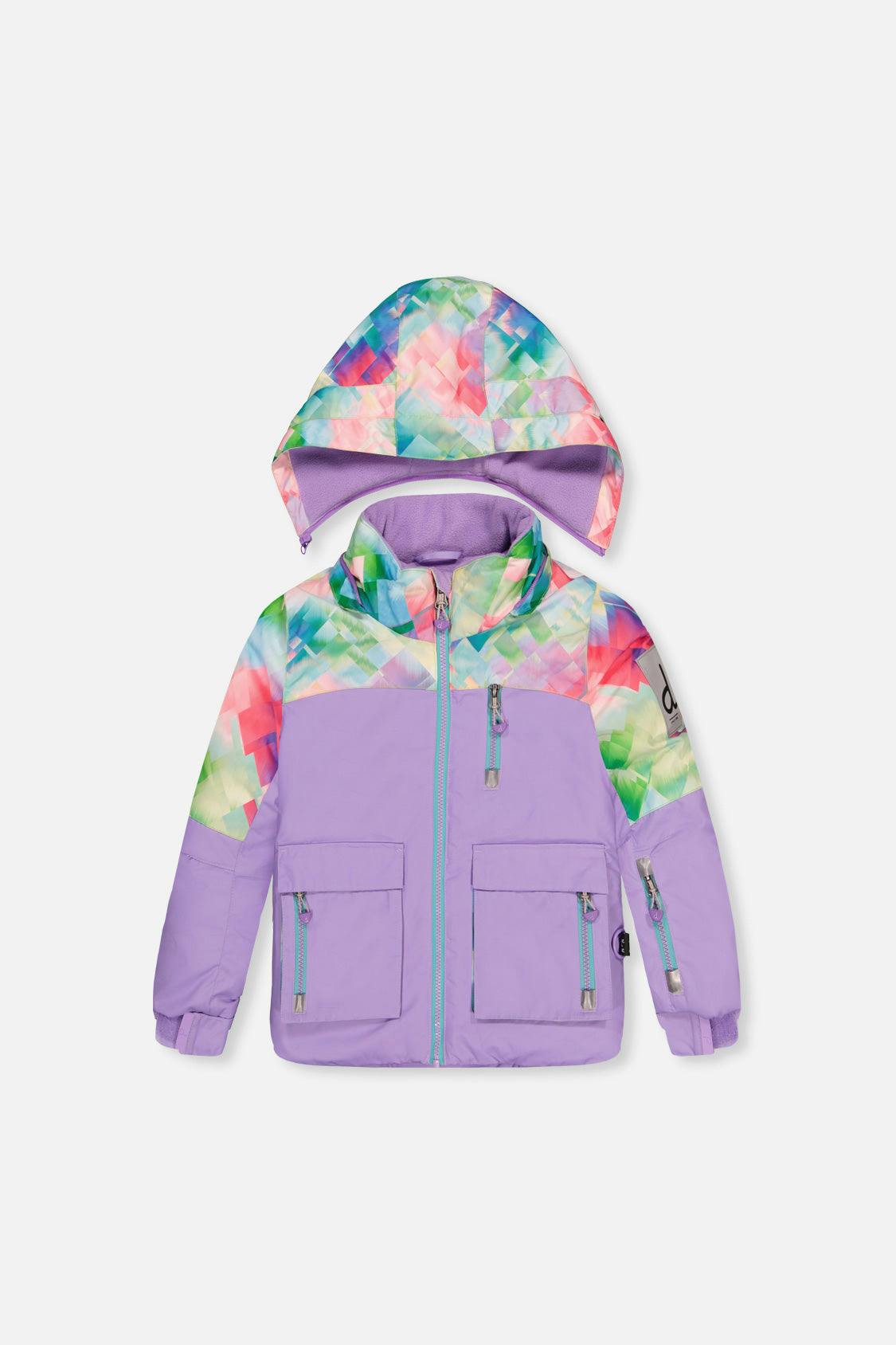Two Piece Play Snowsuit Multicolored With A Diamond Pattern