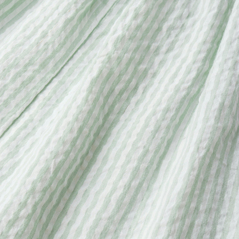Organic Shirt & Shorts Set - Basil Stripes