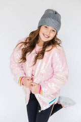 Sequin Quilted Bomber