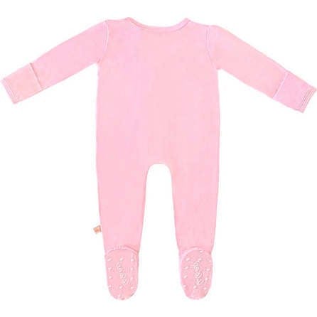 Bamboo Solid Footed Zippered Onesie