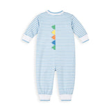 Stripe Knit Longall with Dinosaur