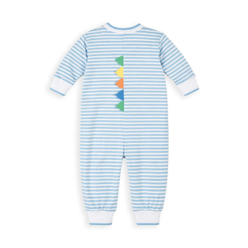 Stripe Knit Longall with Dinosaur