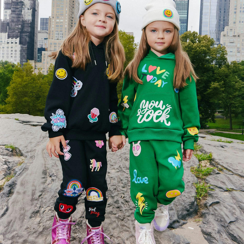 You Rock Doodle Print Hoodie And Pant Set