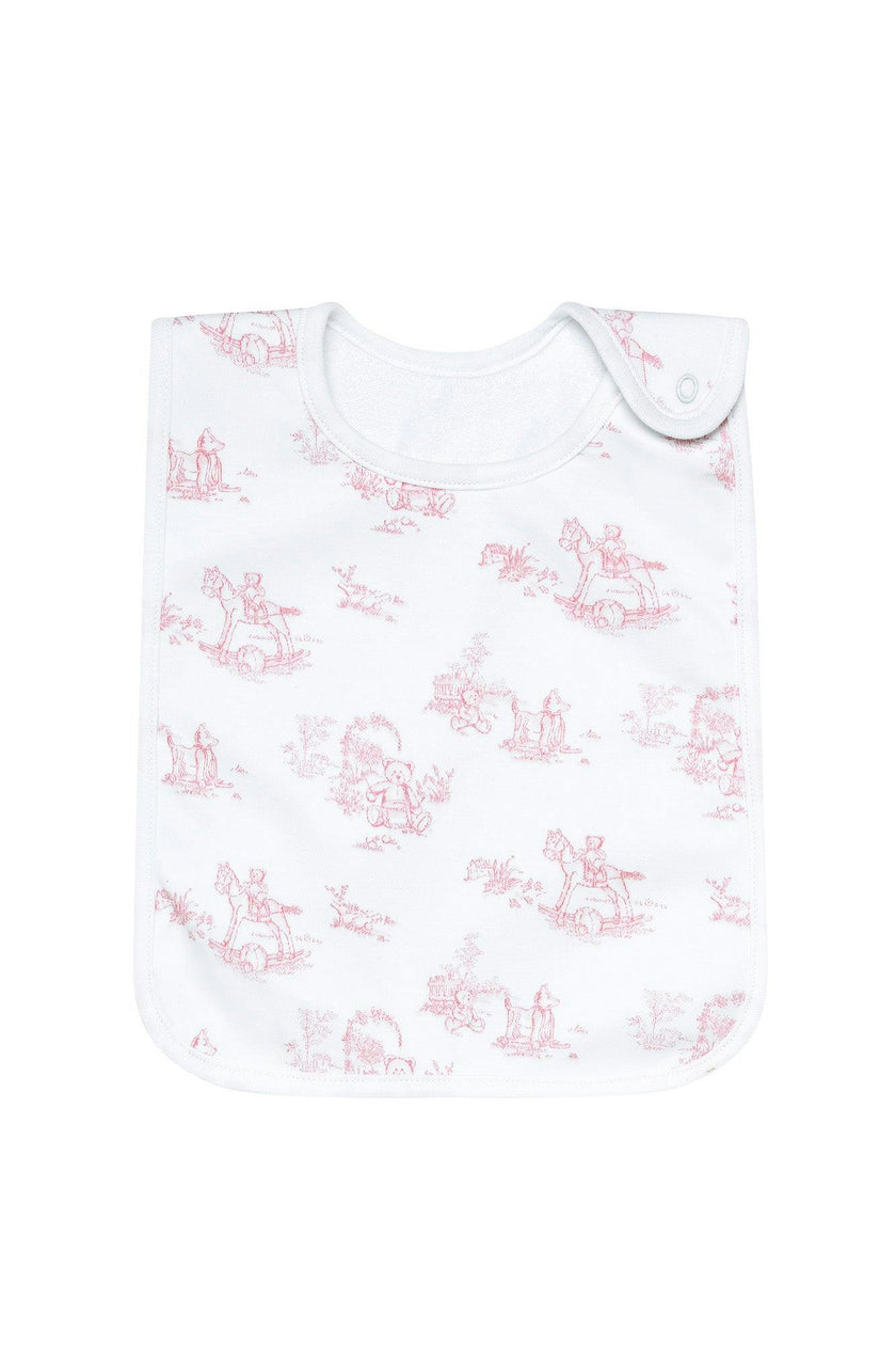 Pink Toile Baby Feeding Bib