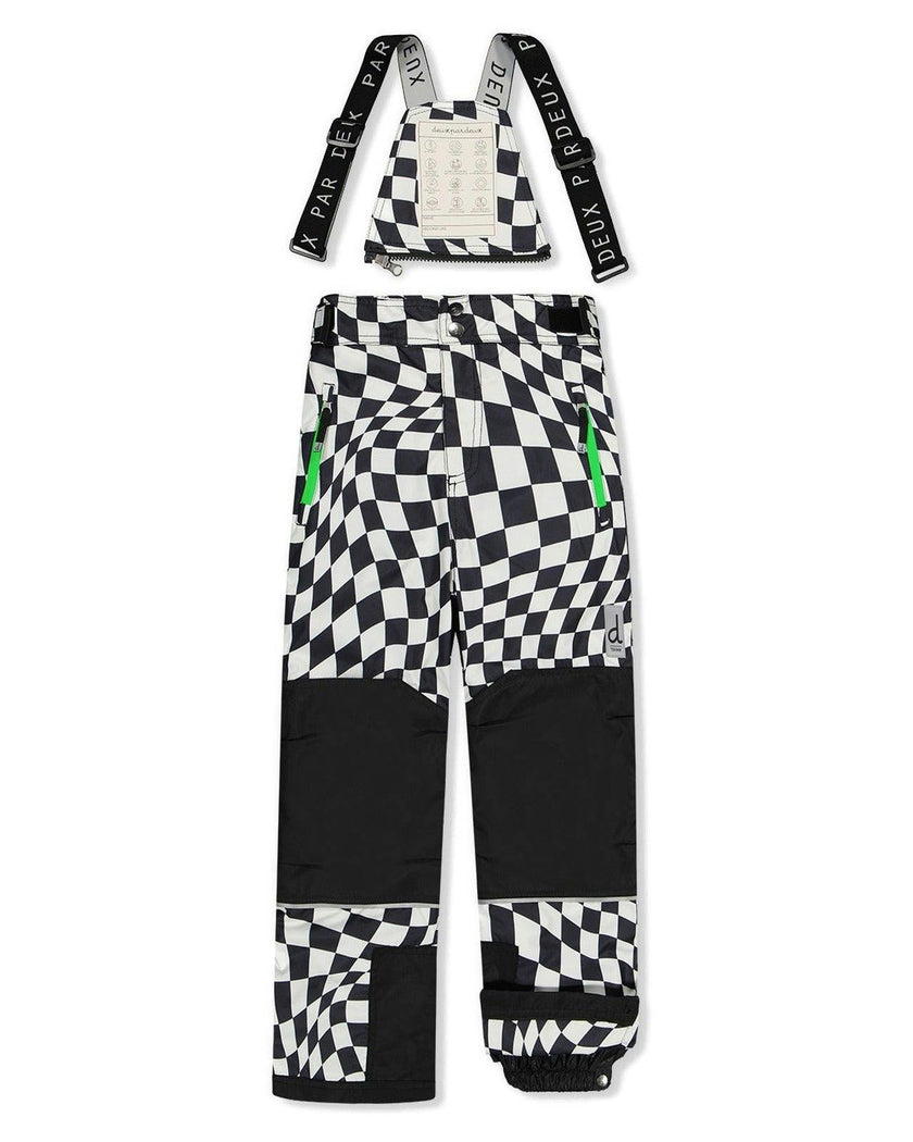 Two Piece Teknik Snowsuit White Checkered Print