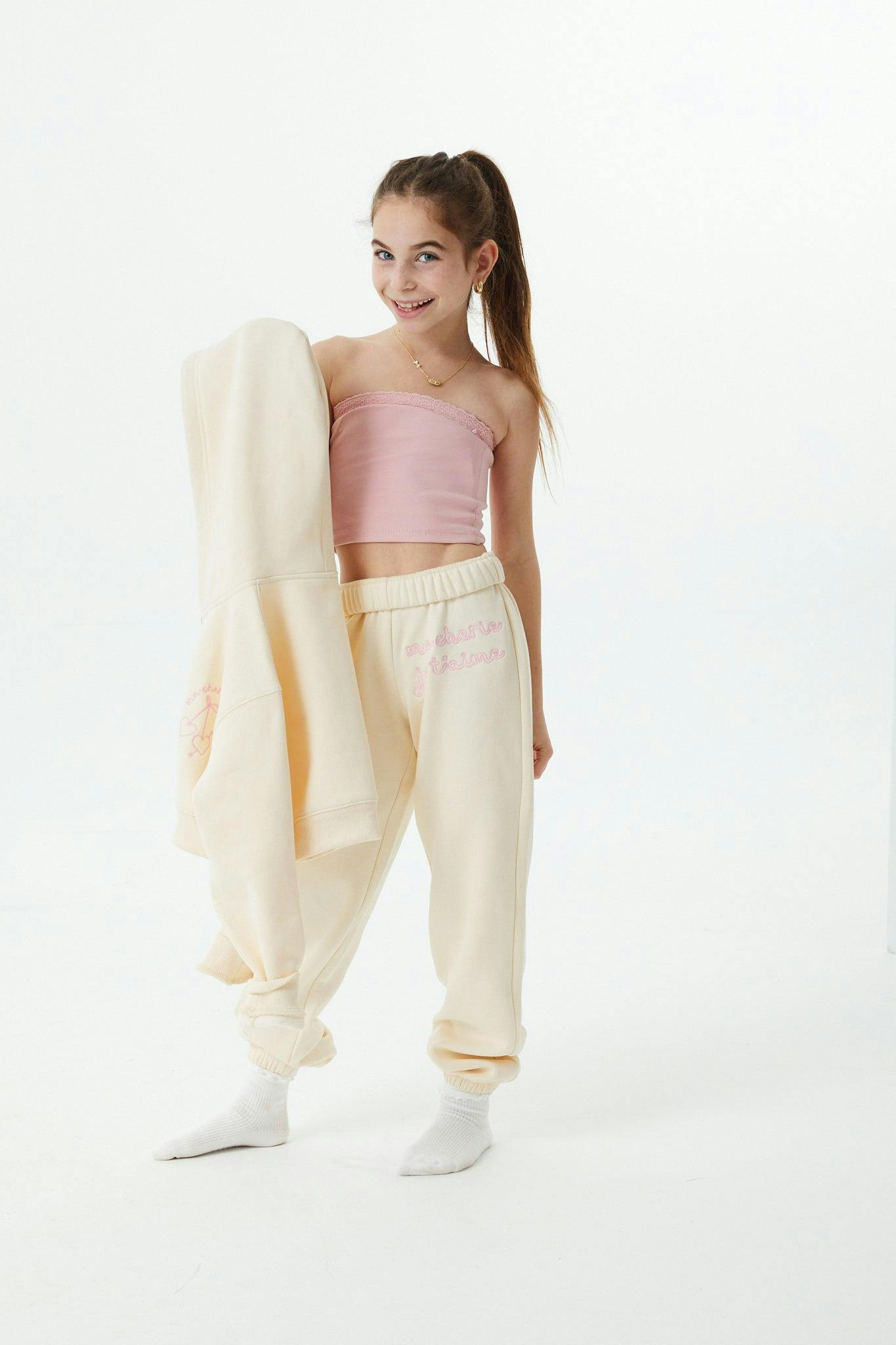 Mia Winter White French Terry Zip up Hoodie - Ma Cherie