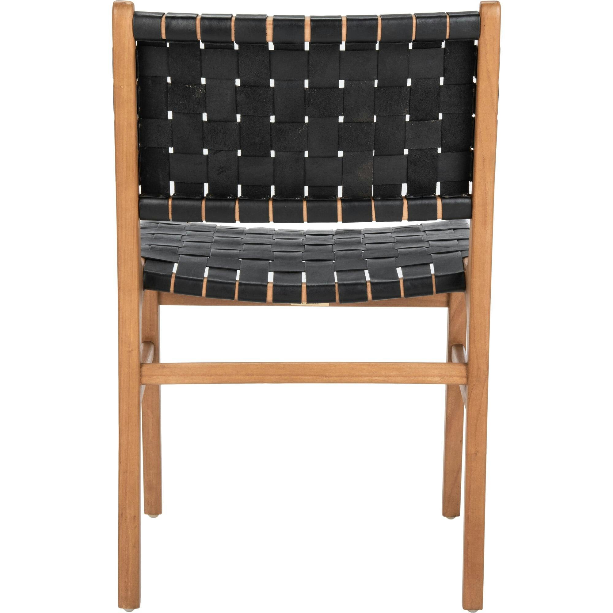 Taika Woven Leather Accent Chair