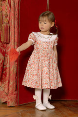 Celestine Red Floral Smocked Dress