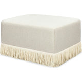 Crawford Boucle With Tassel Fringe Gliding Ottoman