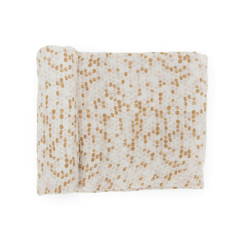 Cotton Muslin Swaddle Blanket - Honeycomb