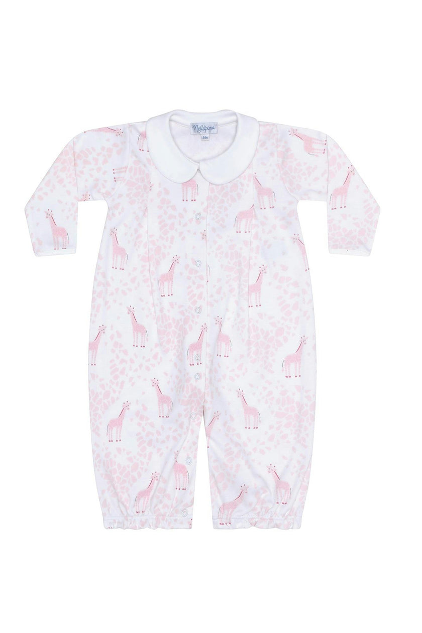 Pink Giraffe Print Converter Gown